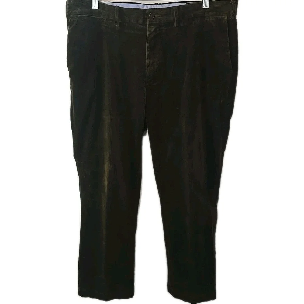 Polo Ralph Lauren Classic Fit 38x32 (Fits 38x27) Mens Brown Green Corduroy Pants